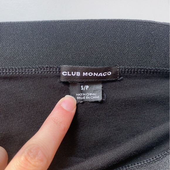 Club Monaco Black Leggings with Elastic Stay Up Waistband size Small - Picture 3 of 6